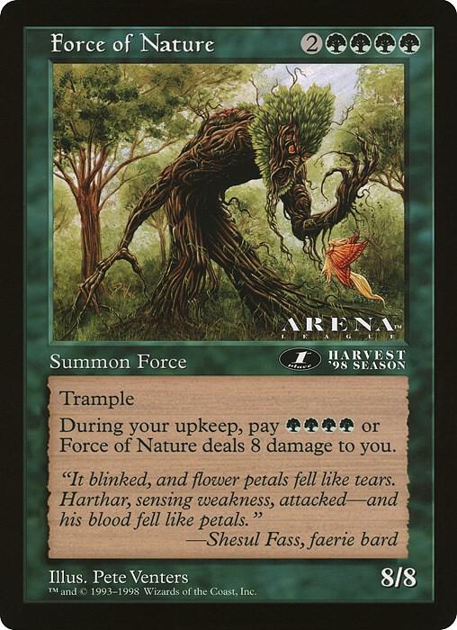 Force of Nature 1st Place Arena League  (Oversize Cards)  | Good Games Modbury