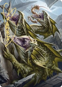 Grakmaw Skyclave Ravager Art Card Gold Stamped Signature 76 (Art Series: Zendikar Rising)  | Good Games Modbury