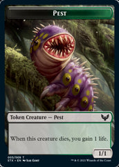Inkling // Pest Double-Sided Token [Strixhaven: School of Mages Tokens] | Good Games Modbury