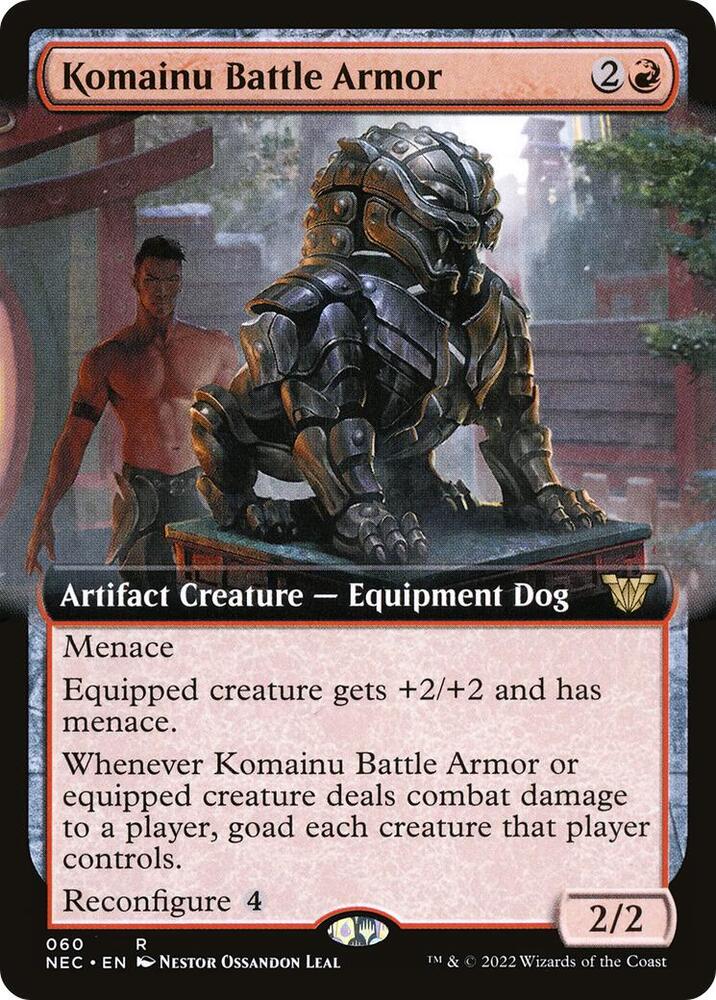 Komainu Battle Armor 60/38 (Commander: Kamigawa: Neon Dynasty)  - Extended Art | Good Games Modbury