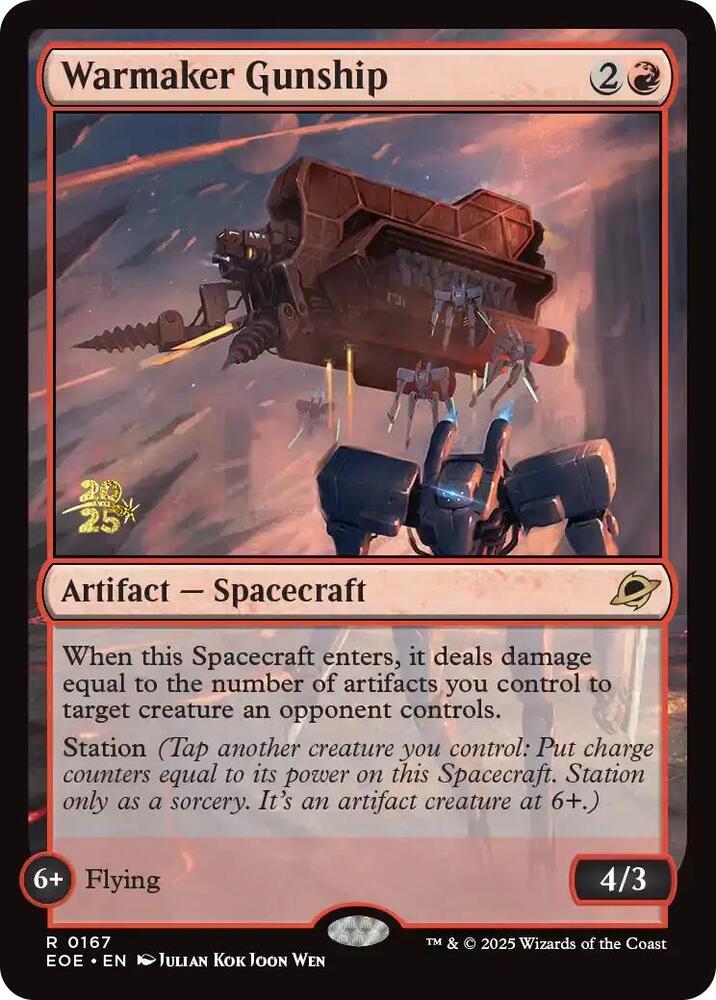 Warmaker Gunship 167s/160 (Prerelease Cards)  - Foil | Good Games Modbury