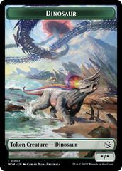 Soldier // Dinosaur Double-Sided Token [March of the Machine Tokens] | Good Games Modbury