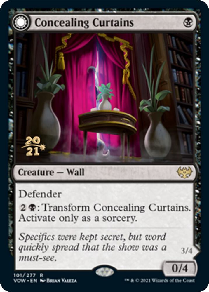 Concealing Curtains 101s/137 (Prerelease Cards)  - Foil | Good Games Modbury