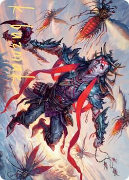 Scion of the Swarm Art Card Gold Stamped Signature 59 (Art Series: Zendikar Rising)  | Good Games Modbury