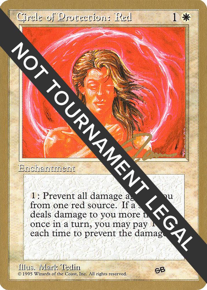 Circle of Protection Red 1996 Eric Tam 4ED SB et17sb/308 (World Championship Decks)  | Good Games Modbury
