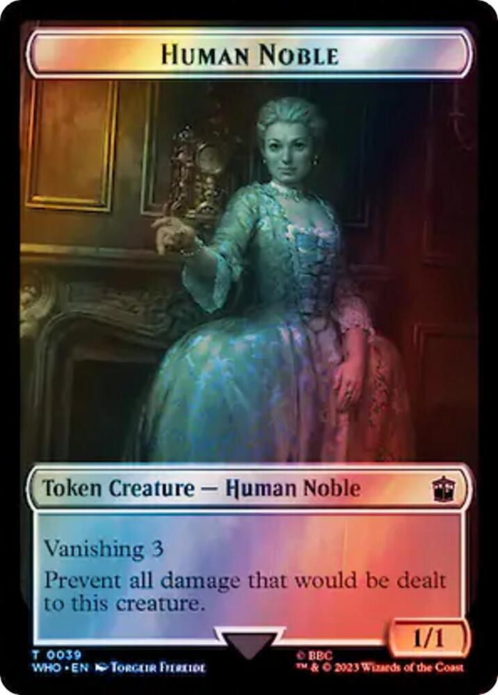 Human Noble Beast Double Sided Token Surge Foil 39 // 49 (Universes Beyond: Doctor Who)  - Foil | Good Games Modbury