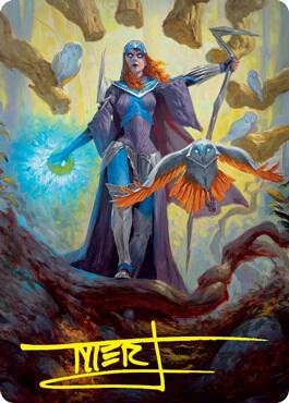 Kasmina Enigma Sage Art Card Gold Stamped Signature 29 (Art Series: Strixhaven)  | Good Games Modbury