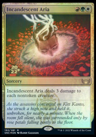 Incandescent Aria [Streets of New Capenna Prerelease Promos] | Good Games Modbury