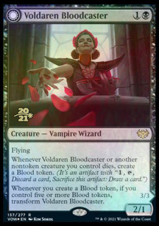 Voldaren Bloodcaster // Bloodbat Summoner [Innistrad: Crimson Vow Prerelease Promos] | Good Games Modbury