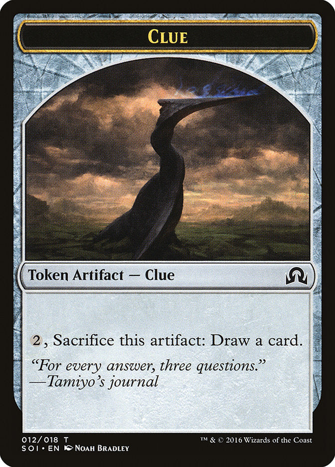 Clue Token (012/018) [Shadows over Innistrad Tokens] | Good Games Modbury