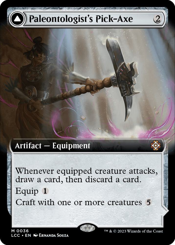 Paleontologist's Pick-Axe // Dinosaur Headdress 36/370 (Commander: The Lost Caverns of Ixalan)  - Extended Art | Good Games Modbury