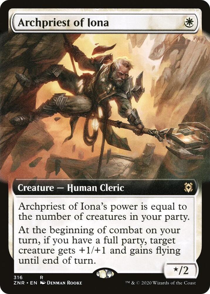 Archpriest of Iona 316/280 (Zendikar Rising)  - Extended Art Foil | Good Games Modbury