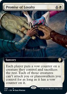 Promise of Loyalty Extended Art 348 (Commander 2021)  | Good Games Modbury