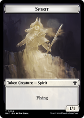 Spirit // Phyrexian Germ Double-Sided Token [Murders at Karlov Manor Commander Tokens] | Good Games Modbury
