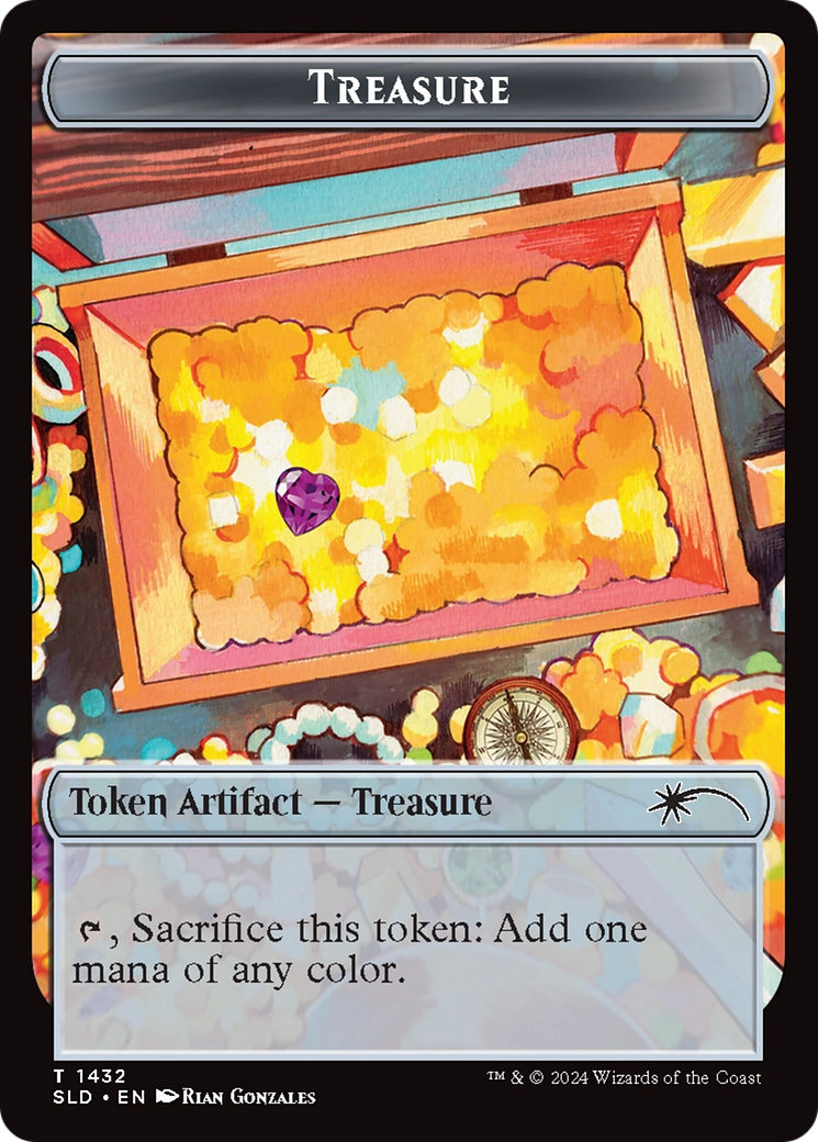 Treasure Token (1432) (Rainbow Foil) [Secret Lair Drop Series] | Good Games Modbury