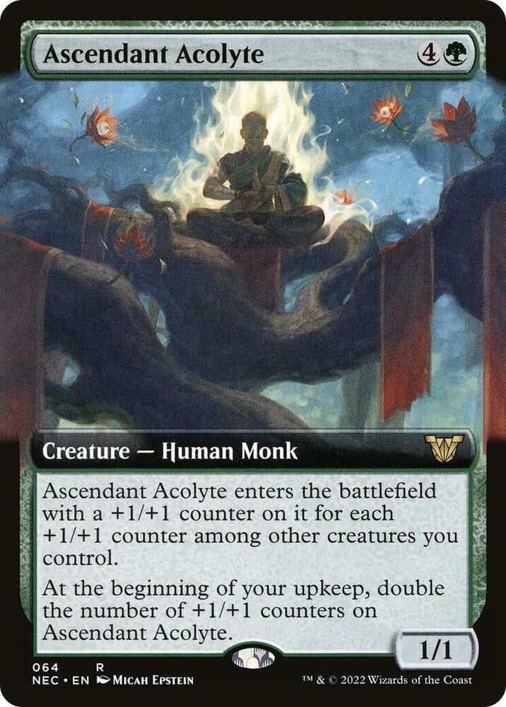 Ascendant Acolyte 64/38 (Commander: Kamigawa: Neon Dynasty)  - Extended Art | Good Games Modbury