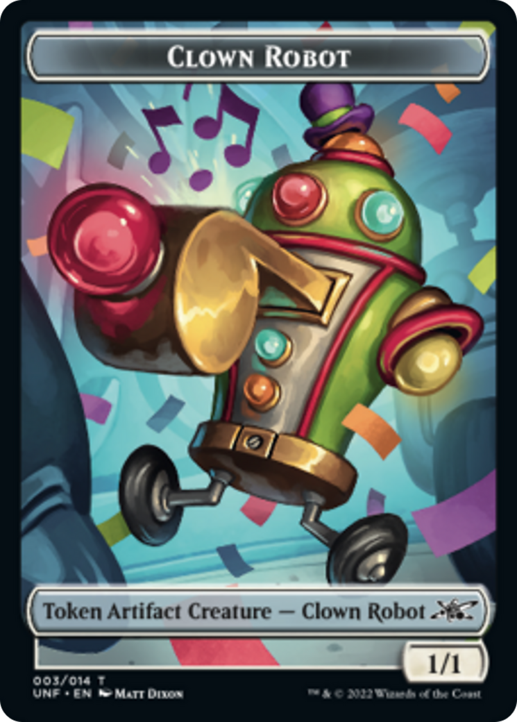 Clown Robot (003) // Food (010) Double-Sided Token [Unfinity Tokens] | Good Games Modbury