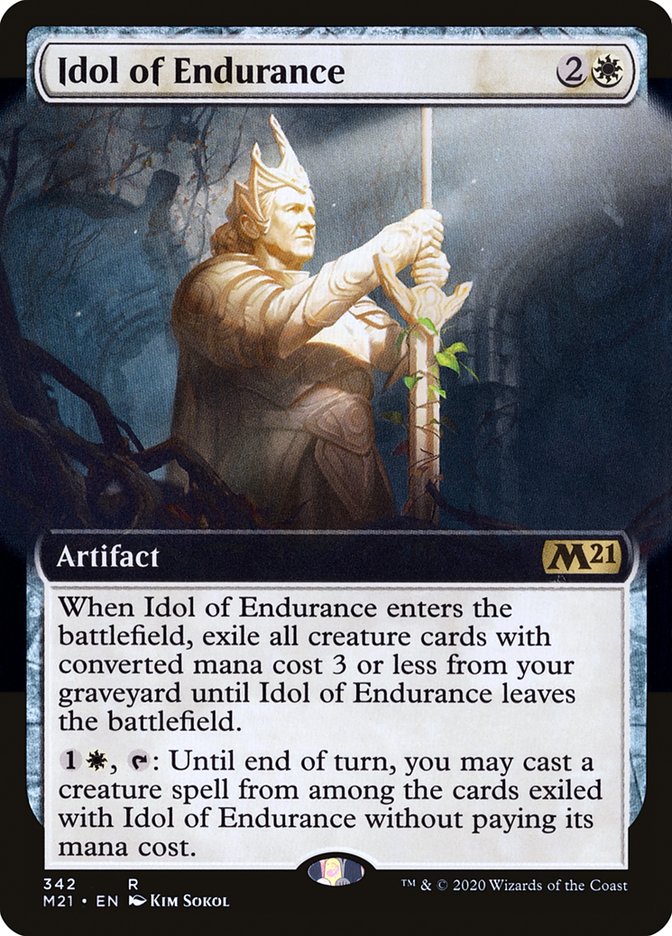 Idol of Endurance (Extended Art) [Core Set 2021] | Good Games Modbury