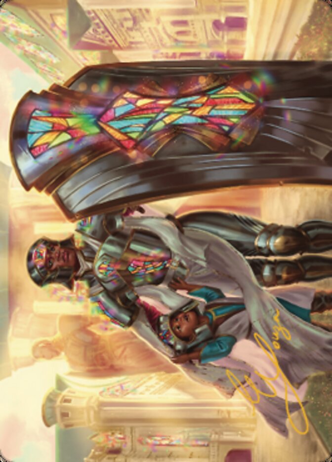 Guardian of New Benalia Art Card (Gold-Stamped Signature) [Dominaria United Art Series] | Good Games Modbury