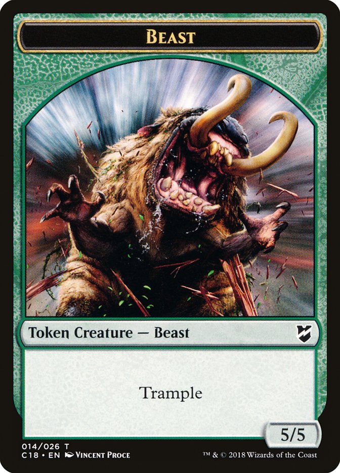 Beast Token (014/026) [Commander 2018 Tokens] | Good Games Modbury