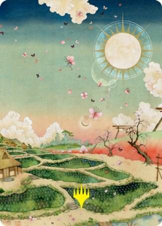 Plains 293 Art Card 79 81 Gold Stamped Signature 79 (Art Series: Kamigawa: Neon Dynasty)  | Good Games Modbury
