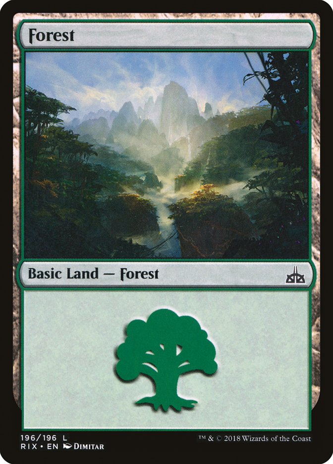 Forest (196) [Rivals of Ixalan] | Good Games Modbury