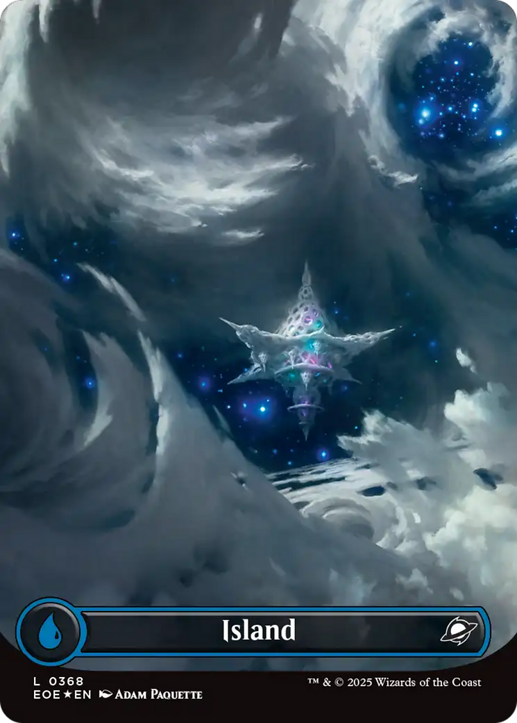 Island (0368) (Borderless) (Galaxy Foil) [Edge of Eternities] | Good Games Modbury