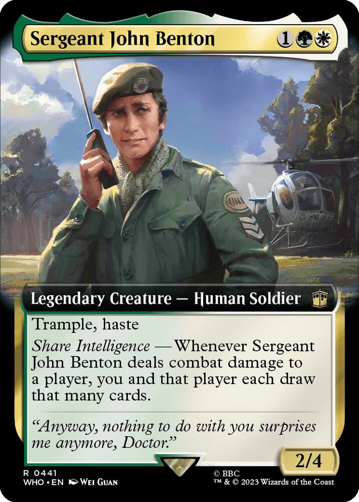 Sergeant John Benton 441/331 (Universes Beyond: Doctor Who)  - Extended Art Foil | Good Games Modbury