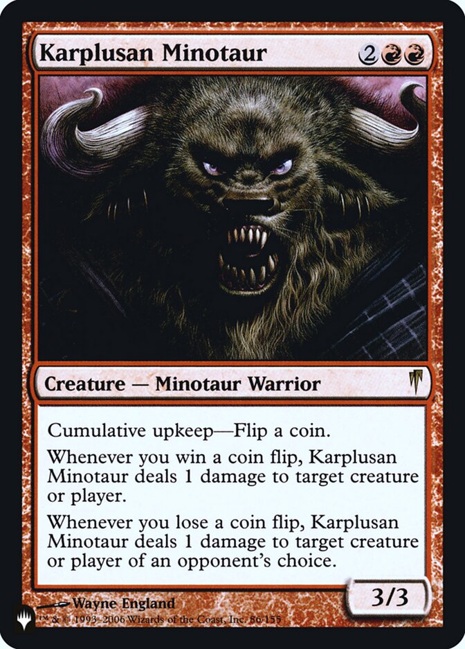 Karplusan Minotaur [Secret Lair: Heads I Win, Tails You Lose] | Good Games Modbury