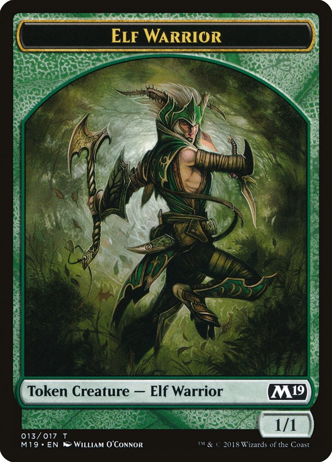 Elf Warrior Token [Core Set 2019 Tokens] | Good Games Modbury