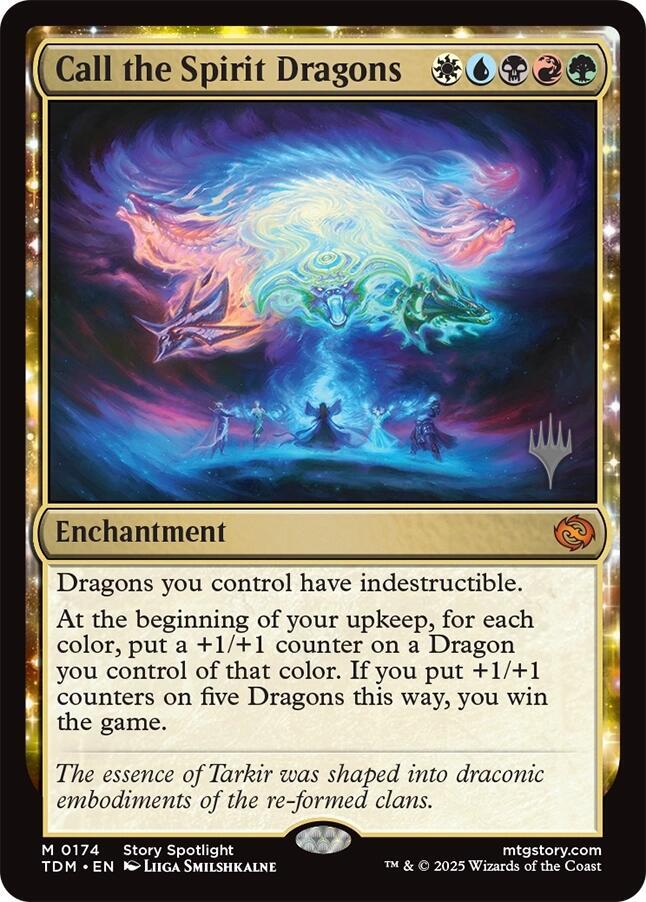 Call the Spirit Dragons 174 (Promo Pack: Tarkir: Dragonstorm)  - Foil | Good Games Modbury