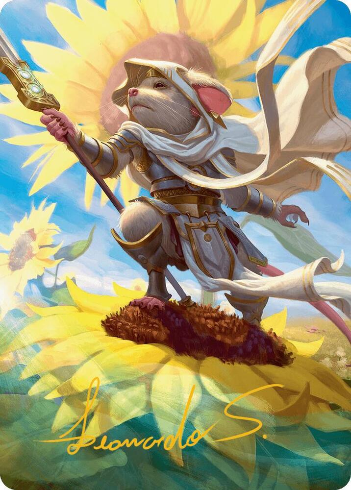 Elspeth Suns Champion Art Card Gold Stamped Signature 53 (Art Series: Bloomburrow)  | Good Games Modbury