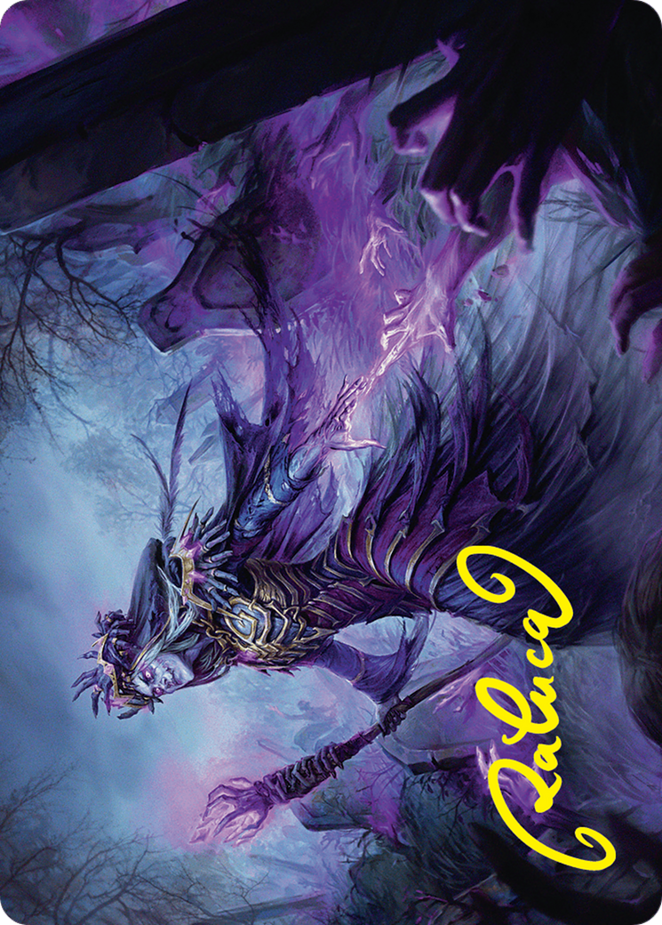 Zul Ashur, Lich Lord Art Card (10/54) (Gold-Stamped Signature) [Foundations Art Series] | Good Games Modbury