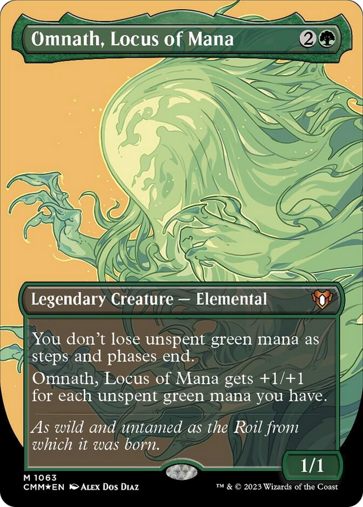 Omnath, Locus of Mana (Borderless Textured Foil Frame Break) [Commander Masters] | Good Games Modbury