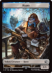 Bird // Hero (0004) Double Sided Token [FINAL FANTASY Commander Tokens] | Good Games Modbury