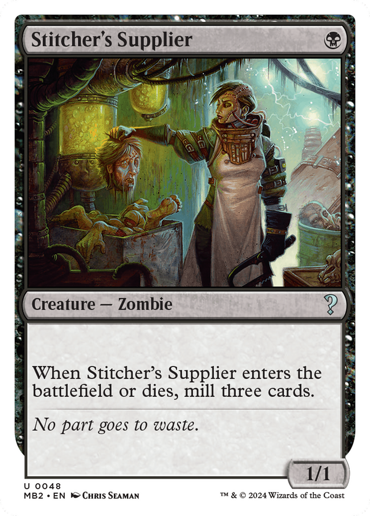Stitcher's Supplier (White Border) [Mystery Booster 2] | Good Games Modbury