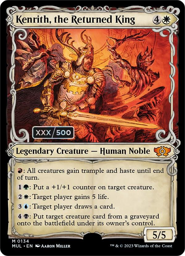 Kenrith, the Returned King Serialized 134z/65 (March of the Machine: Multiverse Legends)  - Double Rainbow Foil | Good Games Modbury