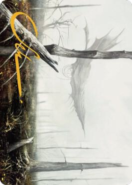 Swamp Art Card Gold Stamped Signature 64 (Art Series: Dominaria United)  | Good Games Modbury