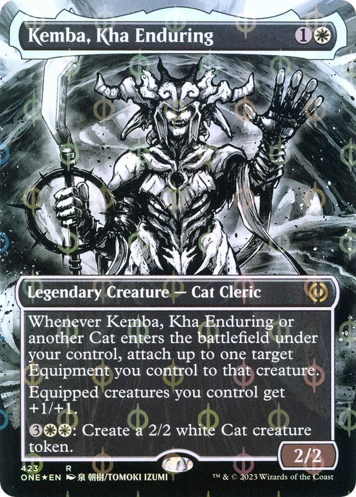 Kemba, Kha Enduring 423/271 (Phyrexia: All Will Be One)  - Borderless Compleat Foil | Good Games Modbury