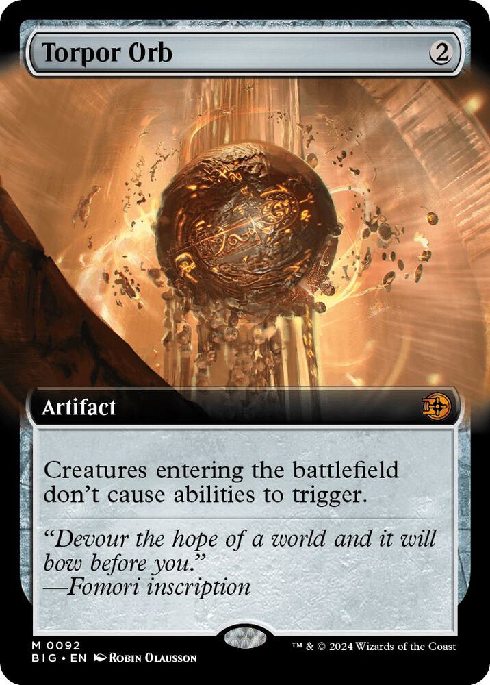Torpor Orb 92/30 (Outlaws of Thunder Junction: The Big Score)  - Extended Art Foil | Good Games Modbury