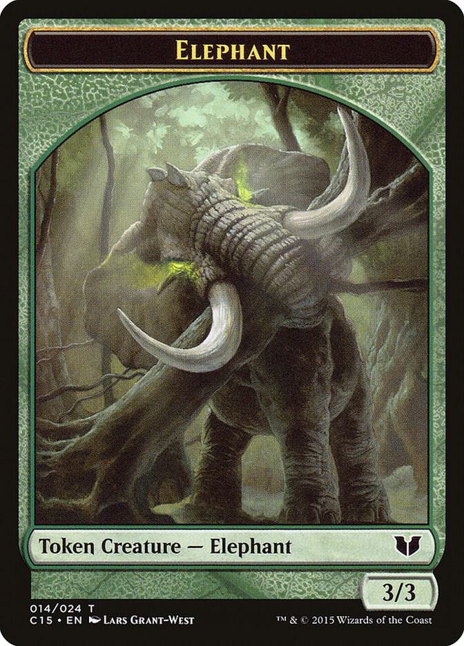 Elephant Saproling Double Sided Token 14 // 16 (Commander 2015)  | Good Games Modbury