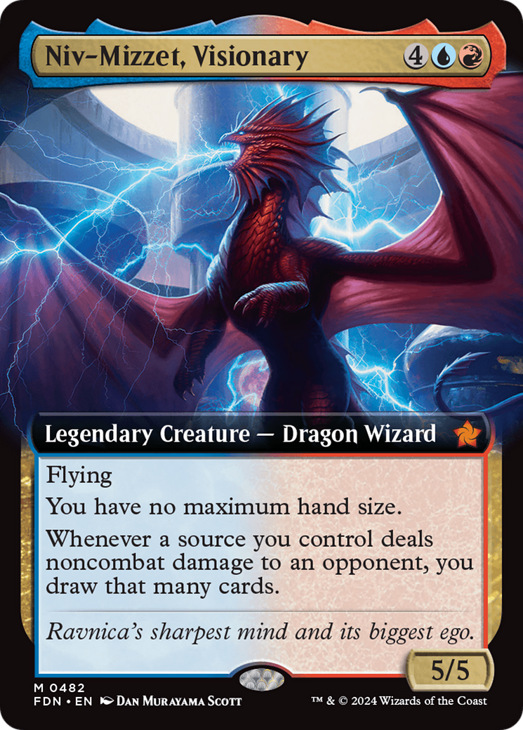 Niv-Mizzet, Visionary (Extended Art) [Foundations] | Good Games Modbury