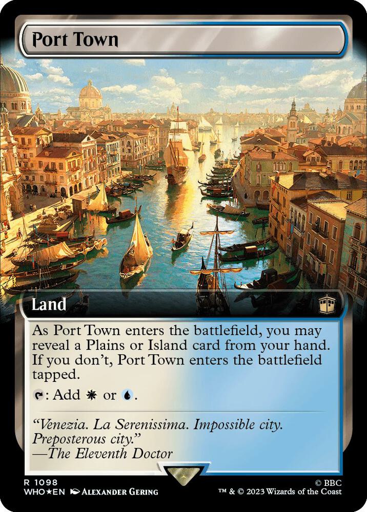 Port Town 1098/331 (Universes Beyond: Doctor Who)  - Extended Art Surge Foil | Good Games Modbury