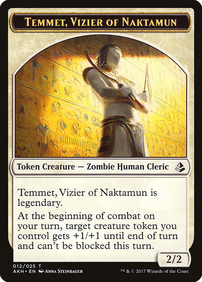 Temmet, Vizier of Naktamun Token [Amonkhet Tokens] | Good Games Modbury