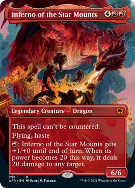 Inferno of the Star Mounts Borderless 293/281 (Adventures in the Forgotten Realms)  - Foil | Good Games Modbury