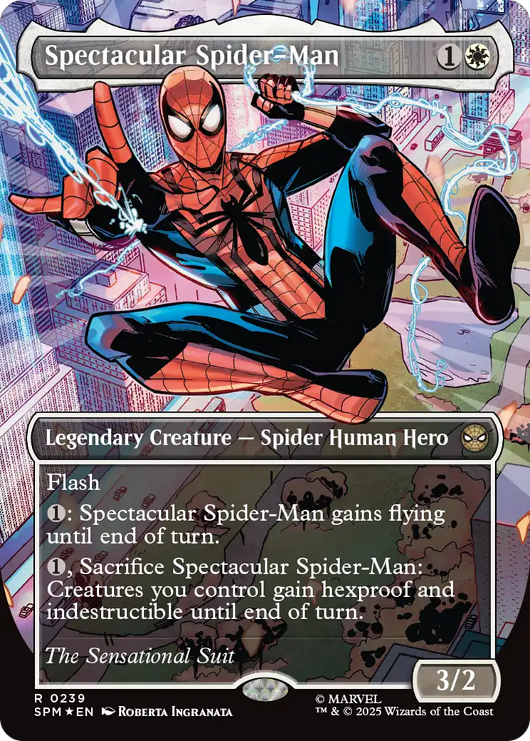 Spectacular Spider-Man (0239) (Borderless) (Textured Foil) [Marvel's Spider-Man] | Good Games Modbury