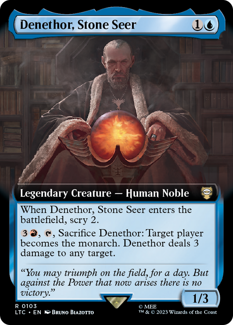 Denethor, Stone Seer (Extended Art) [The Lord of the Rings: Tales of Middle-Earth Commander] | Good Games Modbury