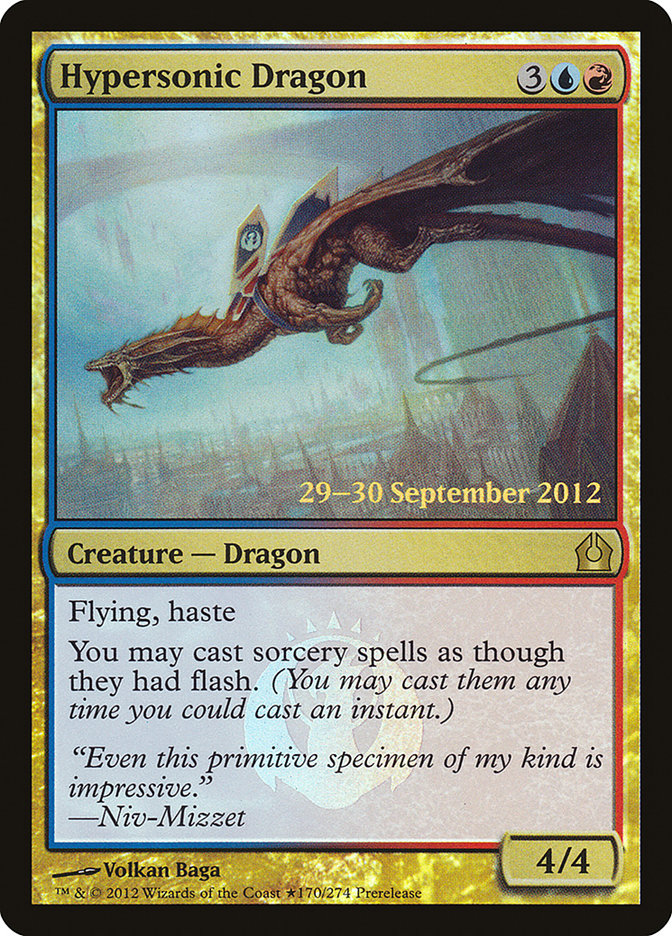 Hypersonic Dragon [Return to Ravnica Prerelease Promos] | Good Games Modbury