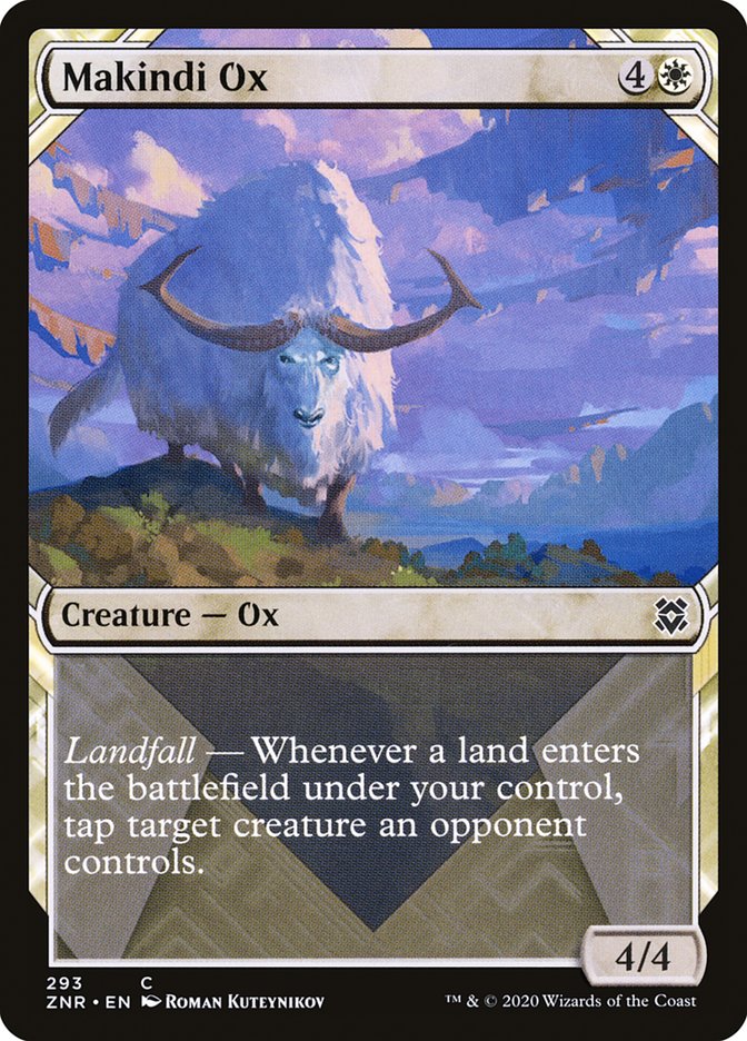 Makindi Ox (Showcase) [Zendikar Rising] | Good Games Modbury