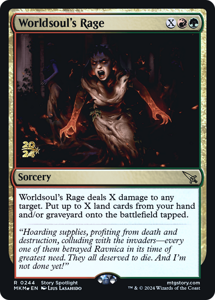 Worldsoul's Rage [Murders at Karlov Manor Prerelease Promos] | Good Games Modbury